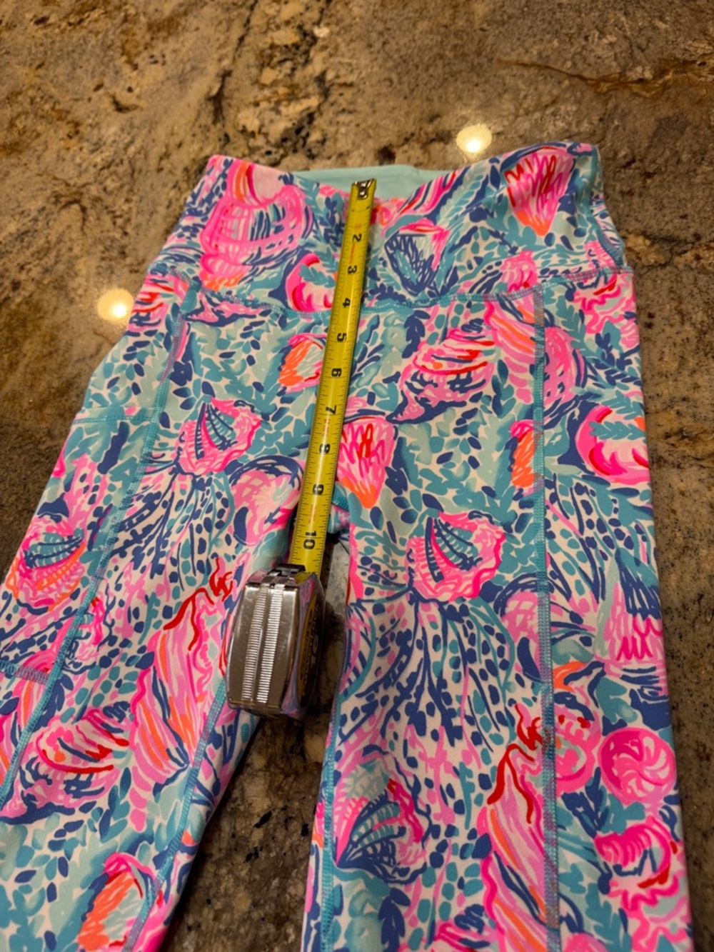 Lilly Pulitzer Aqua, Pink & Blue Printed Leggins. Minimally worn.
